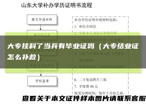 大专挂科了当兵有毕业证吗（大专结业证怎么补救）缩略图