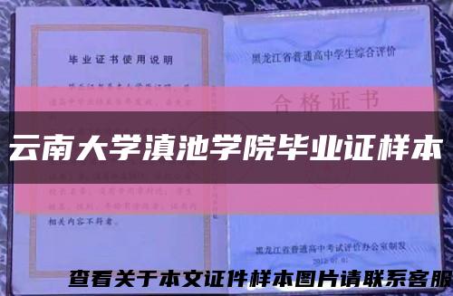 云南大学滇池学院毕业证样本缩略图