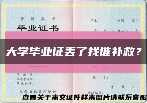 大学毕业证丢了找谁补救？缩略图