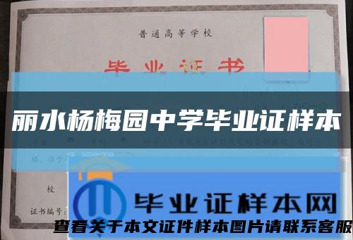 丽水杨梅园中学毕业证样本缩略图