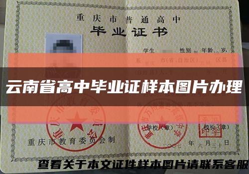 云南省高中毕业证样本图片办理缩略图