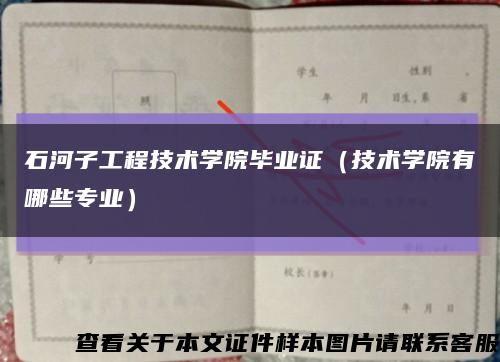 石河子工程技术学院毕业证（技术学院有哪些专业）缩略图