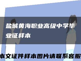 盐城黄海职业高级中学毕业证样本缩略图