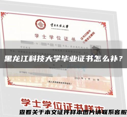 黑龙江科技大学毕业证书怎么补？缩略图