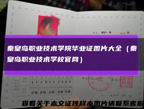 秦皇岛职业技术学院毕业证图片大全（秦皇岛职业技术学校官网）缩略图