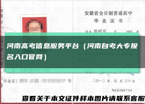 河南高考信息服务平台（河南自考大专报名入口官网）缩略图