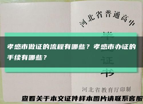 孝感市做证的流程有哪些？孝感市办证的手续有哪些？缩略图