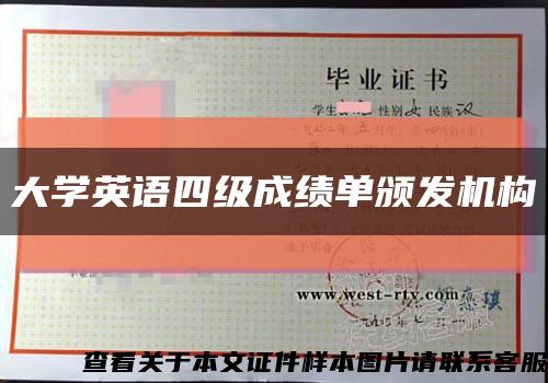 大学英语四级成绩单颁发机构缩略图