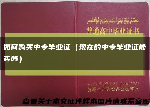 如何购买中专毕业证（现在的中专毕业证能买吗）缩略图