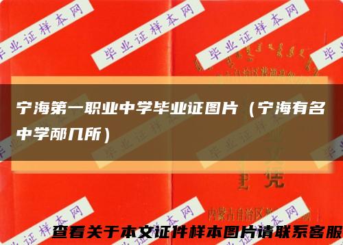 宁海第一职业中学毕业证图片（宁海有名中学邴几所）缩略图