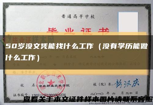 50岁没文凭能找什么工作（没有学历能做什么工作）缩略图