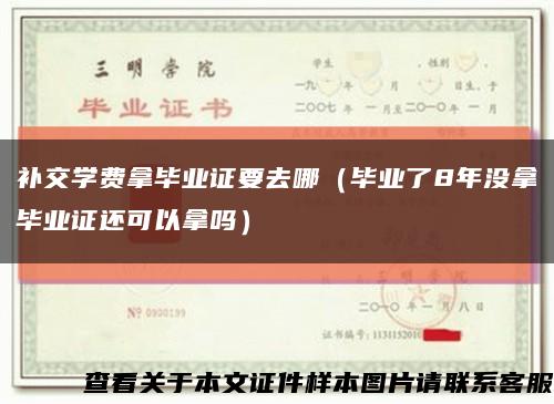 补交学费拿毕业证要去哪（毕业了8年没拿毕业证还可以拿吗）缩略图