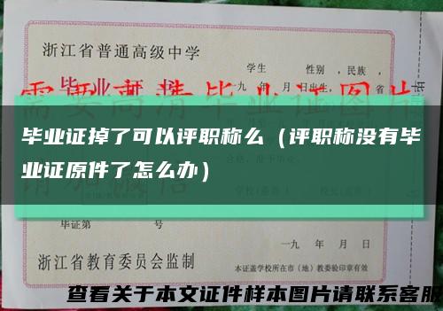 毕业证掉了可以评职称么（评职称没有毕业证原件了怎么办）缩略图