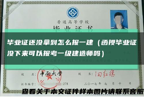 毕业证还没拿到怎么报一建（函授毕业证没下来可以报考一级建造师吗）缩略图