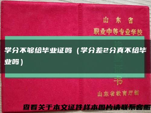 学分不够给毕业证吗（学分差2分真不给毕业吗）缩略图