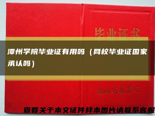 潭州学院毕业证有用吗（网校毕业证国家承认吗）缩略图