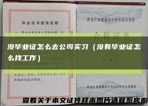 没毕业证怎么去公司实习（没有毕业证怎么找工作）缩略图