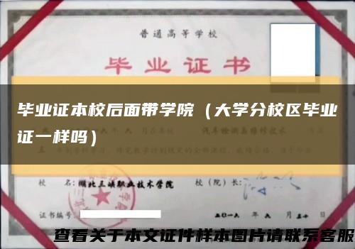 毕业证本校后面带学院（大学分校区毕业证一样吗）缩略图