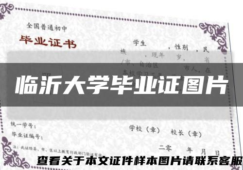 临沂大学毕业证图片缩略图