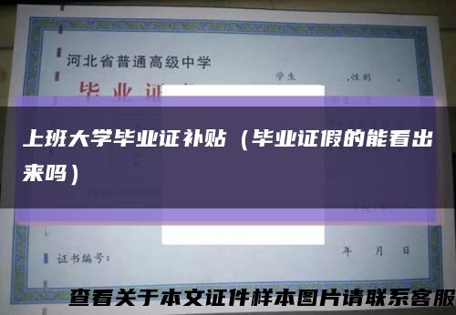 上班大学毕业证补贴（毕业证假的能看出来吗）缩略图