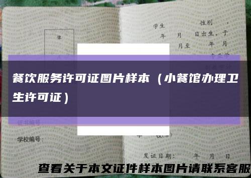 餐饮服务许可证图片样本（小餐馆办理卫生许可证）缩略图