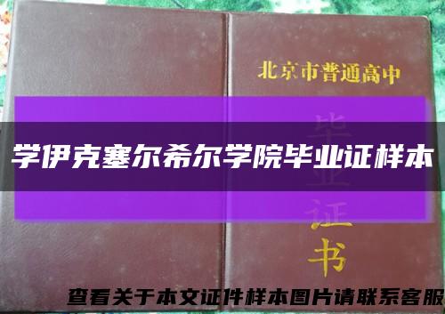 学伊克塞尔希尔学院毕业证样本缩略图