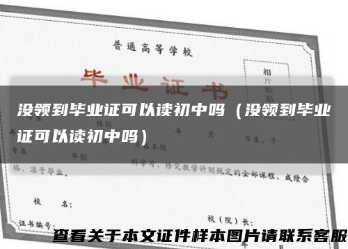 没领到毕业证可以读初中吗（没领到毕业证可以读初中吗）缩略图