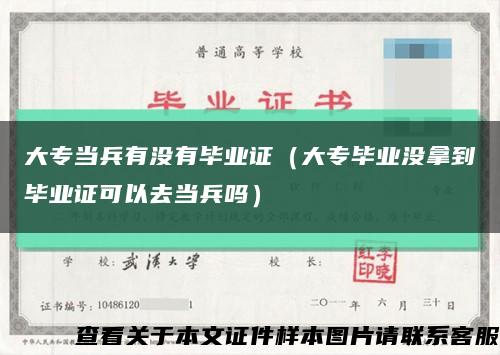 大专当兵有没有毕业证（大专毕业没拿到毕业证可以去当兵吗）缩略图