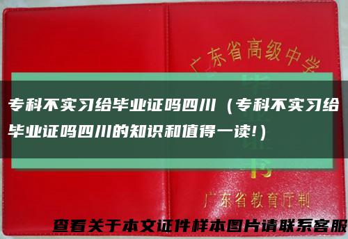 专科不实习给毕业证吗四川（专科不实习给毕业证吗四川的知识和值得一读!）缩略图