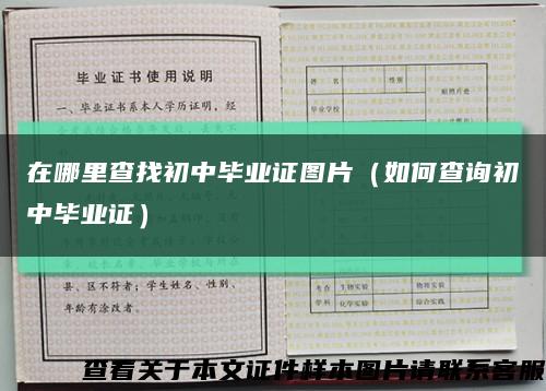 在哪里查找初中毕业证图片（如何查询初中毕业证）缩略图