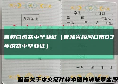 吉林白城高中毕业证（吉林省梅河口市03年的高中毕业证）缩略图