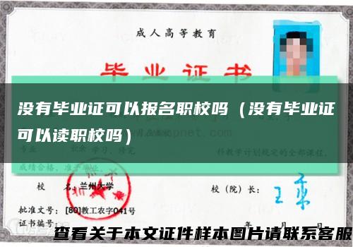 没有毕业证可以报名职校吗（没有毕业证可以读职校吗）缩略图