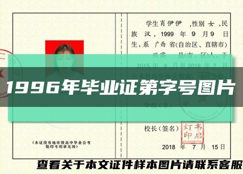 1996年毕业证第字号图片缩略图