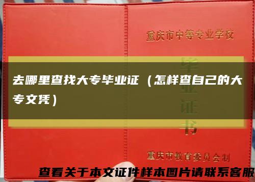 去哪里查找大专毕业证（怎样查自己的大专文凭）缩略图