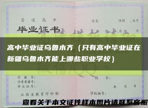 高中毕业证乌鲁木齐（只有高中毕业证在新疆乌鲁木齐能上哪些职业学校）缩略图