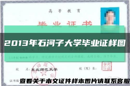 2013年石河子大学毕业证样图缩略图