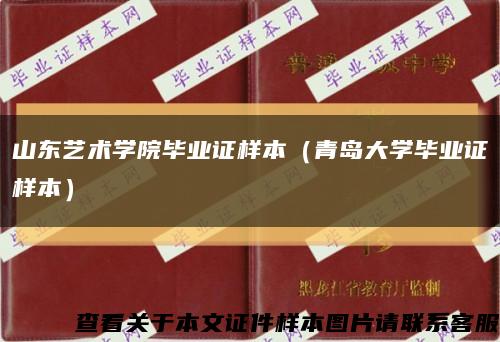 山东艺术学院毕业证样本（青岛大学毕业证样本）缩略图