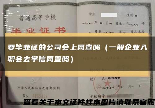 要毕业证的公司会上网查吗（一般企业入职会去学信网查吗）缩略图