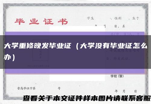 大学重修晚发毕业证（大学没有毕业证怎么办）缩略图