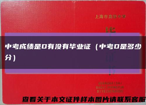 中考成绩是D有没有毕业证（中考D是多少分）缩略图