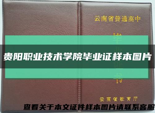 贵阳职业技术学院毕业证样本图片缩略图