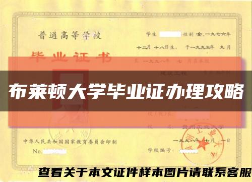 布莱顿大学毕业证办理攻略缩略图