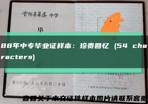 88年中专毕业证样本：珍贵回忆 (54 characters)缩略图