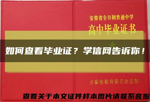 如何查看毕业证？学信网告诉你！缩略图