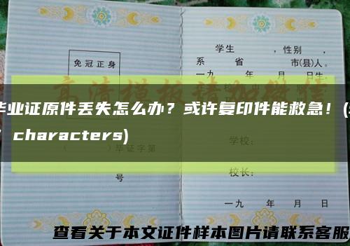 毕业证原件丢失怎么办？或许复印件能救急！(57 characters)缩略图