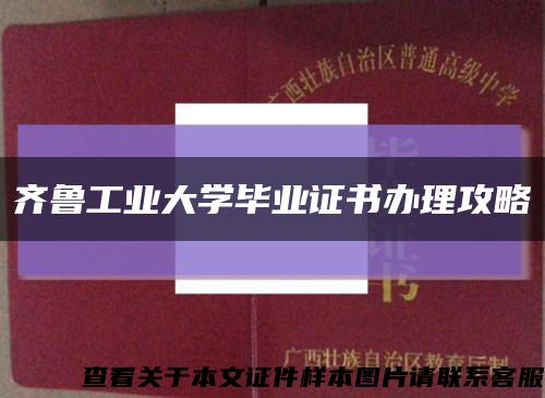 齐鲁工业大学毕业证书办理攻略缩略图