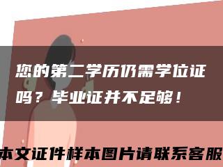 您的第二学历仍需学位证吗？毕业证并不足够！缩略图