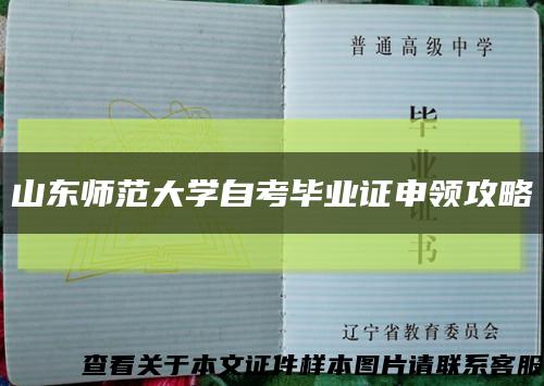 山东师范大学自考毕业证申领攻略缩略图