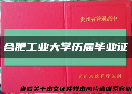 合肥工业大学历届毕业证缩略图