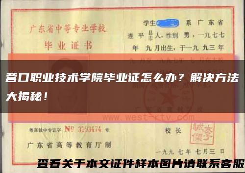 营口职业技术学院毕业证怎么办？解决方法大揭秘！缩略图